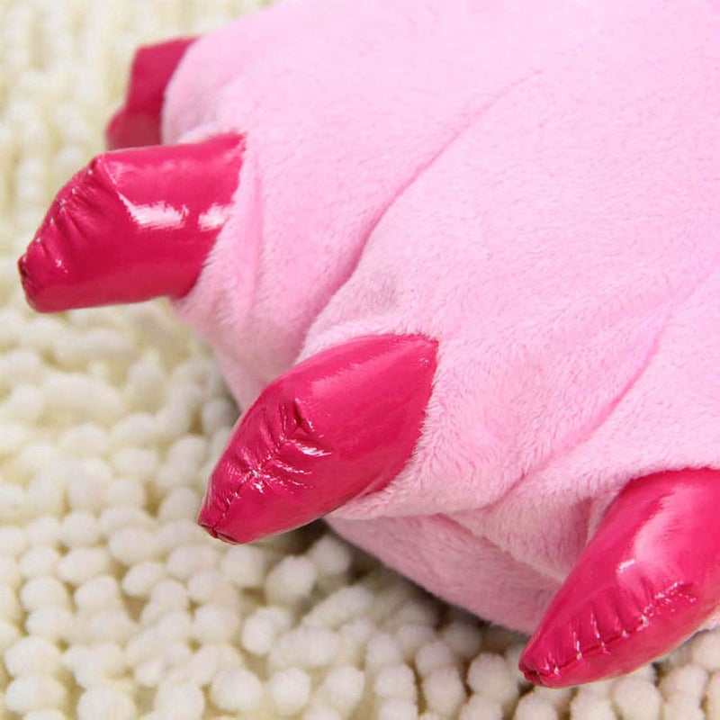 acdiac Unisex Soft Animal Paw Claw Slippers Fun Fuzzy Home Costume Shoes (M, pink) - Image 3